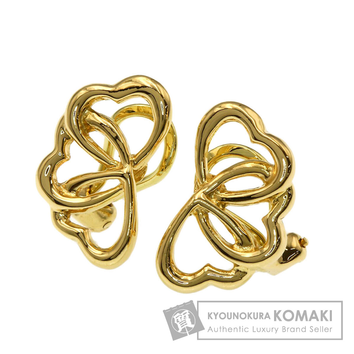 ティファニー トリプルハート イヤリング K18イエローゴールド レディース 【中古】【TIFFANY&Co.】|ブランド京の蔵小牧【最安挑戦!】