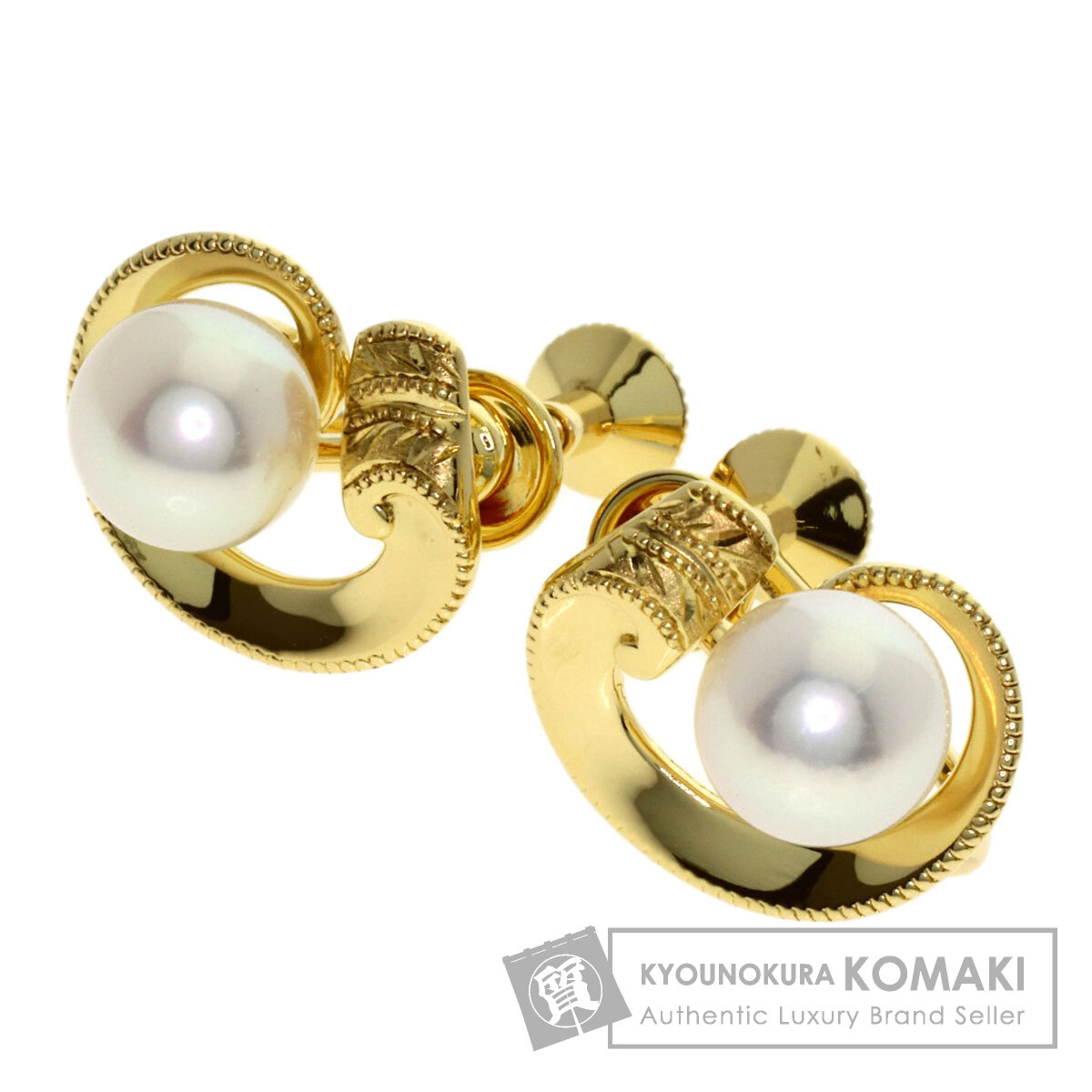 ミキモト パール 真珠 イヤリング K18イエローゴールド レディース 【中古】【MIKIMOTO】|ブランド京の蔵小牧【最安挑戦!】