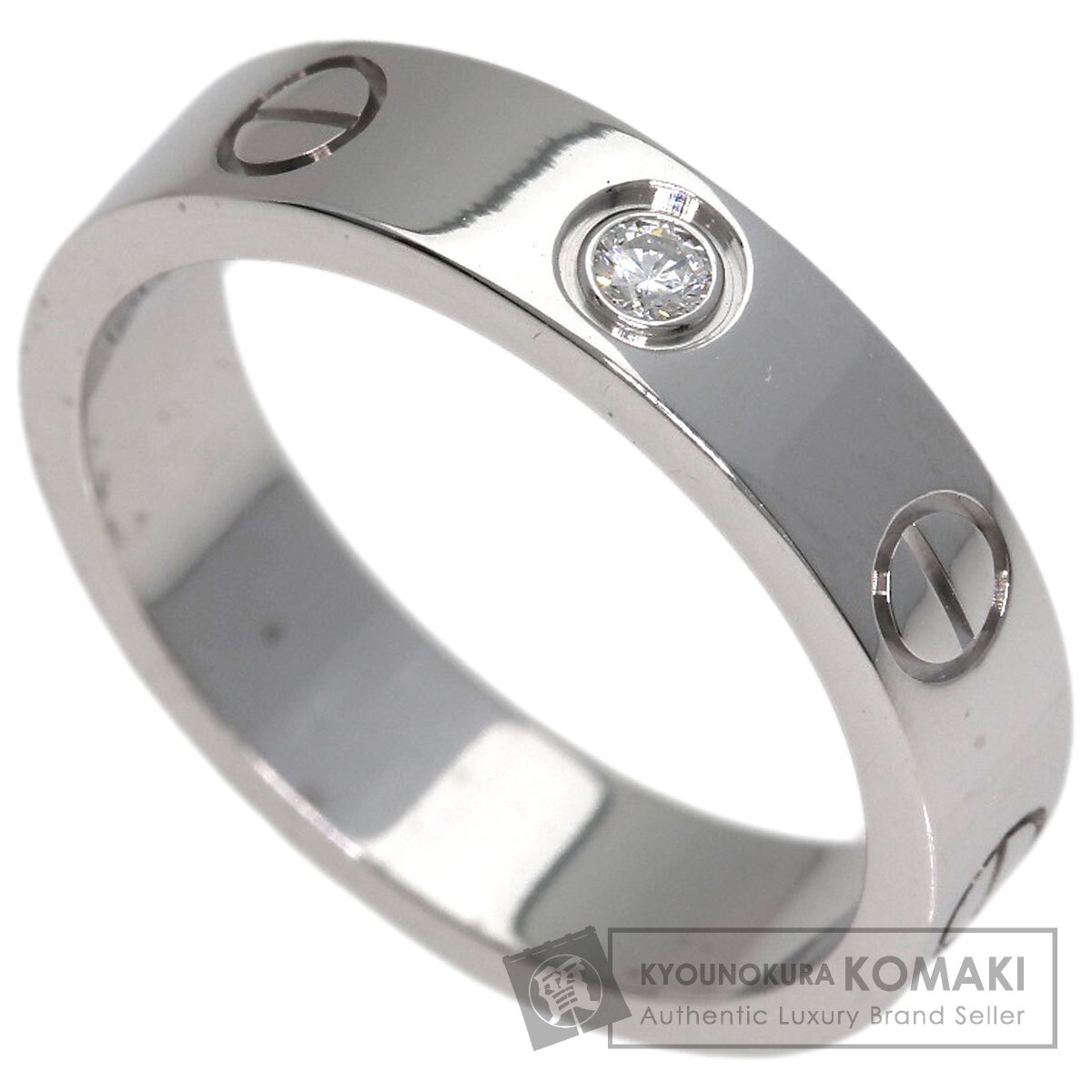 カルティエ ミニ ラブリング 1P ダイヤモンド #46 リング・指輪 K18ホワイトゴールド レディース 【中古】【CARTIER】|ブランド京の蔵小牧【最安挑戦!】