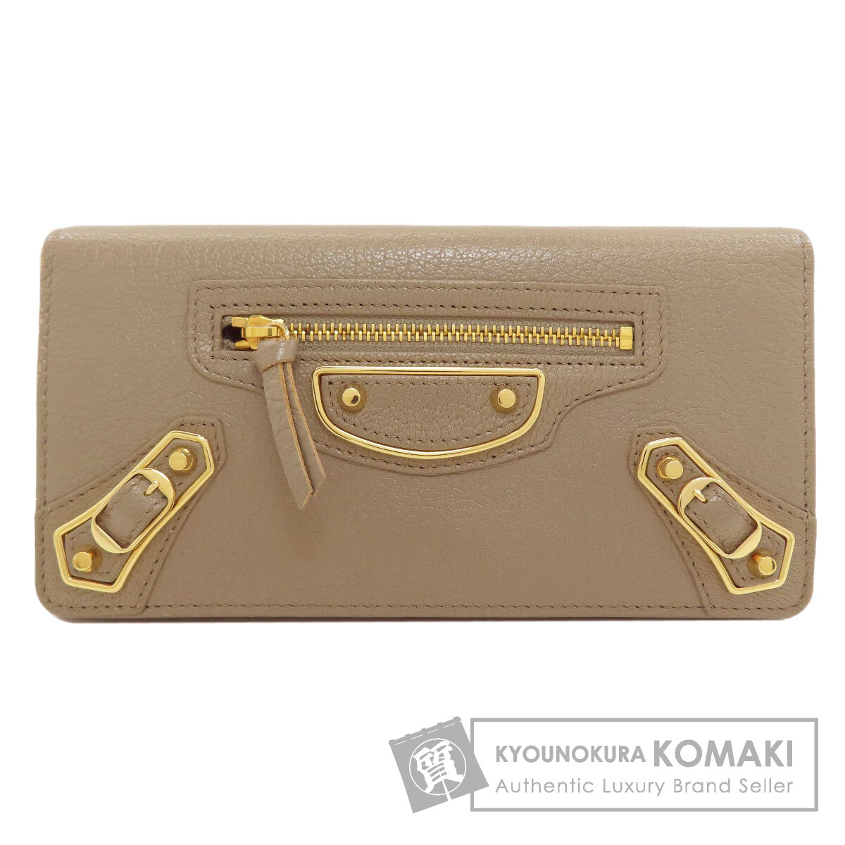 バレンシアガ 390184 クラシック メタリック エッジ マニー 長財布(小銭入れあり) レザー レディース 【中古】【BALENCIAGA】|ブランド京の蔵小牧【最安挑戦!】
