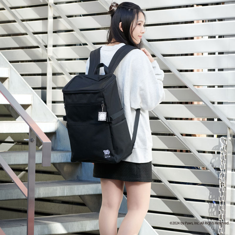 ガーフィールド×ACTUS ボックス型リュック 正規品 [アクタス コラボ リュック 30L A4/B4対応 撥水] スクールバッグ スクバ スクールリュック 通学 中学生高校生 女子高生 大容量 軽い 軽量 タブレットPC レディース メンズ