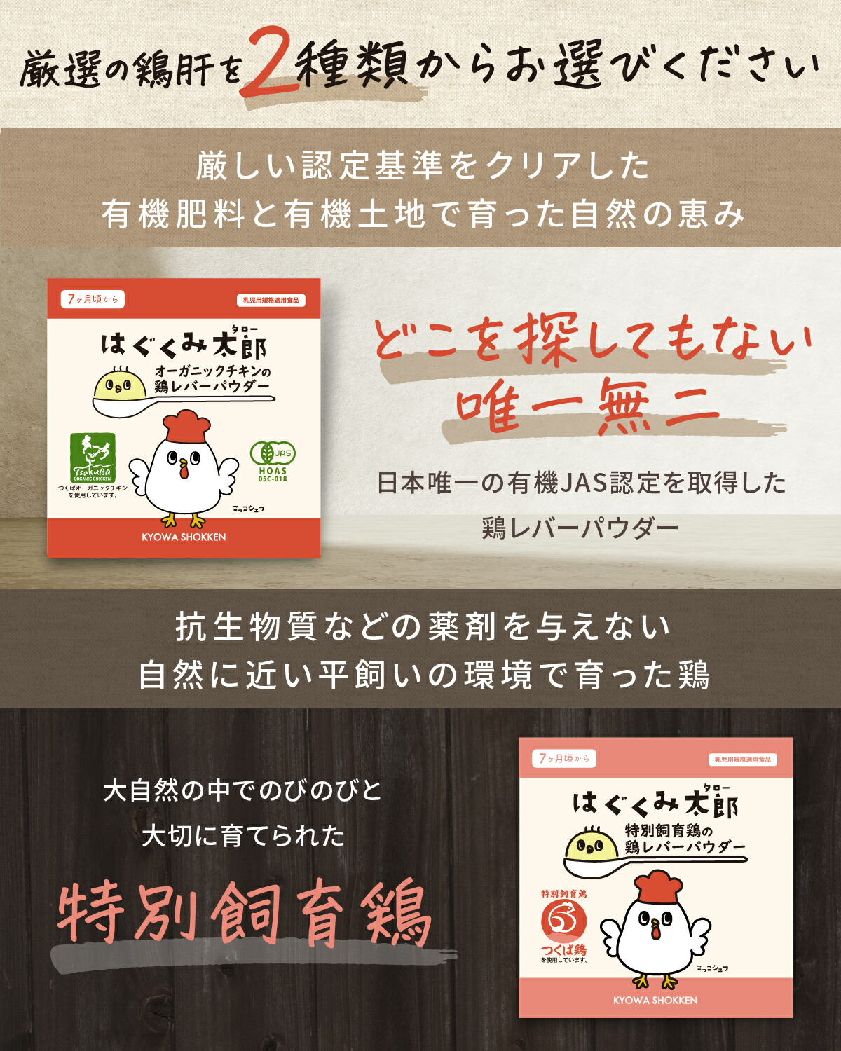 はぐくみ太郎 オーガニックチキンに鶏レバー パウダー 鳥レバー