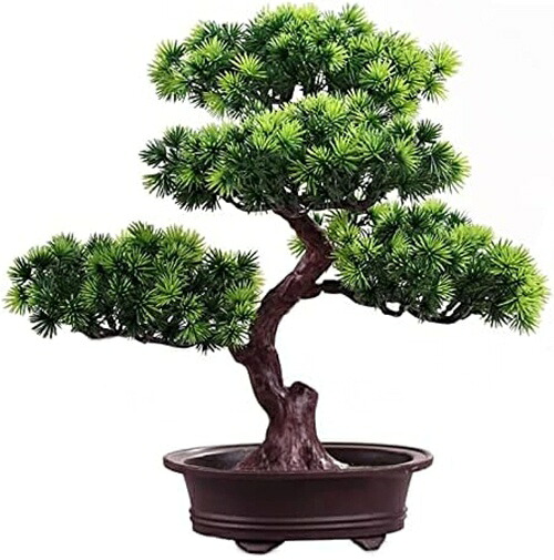 人工樹木 人工盆栽 松 禅 人工観葉植物 飾り 鉢植え 人工観葉植物 装飾用 卓上ディスプレイ 人工観葉植物