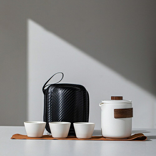 茶器セット 茶器 カラー6 A 茶具 磁器 湯呑み 急須 セット 携帯 台湾茶器 旅行ティーセット 茶の入れ 携帯用茶具 車載旅行茶器セット 収納バッグ付き 初心者 おしゃれ 軽量 お出かけ用 母の日|IKYUWA店