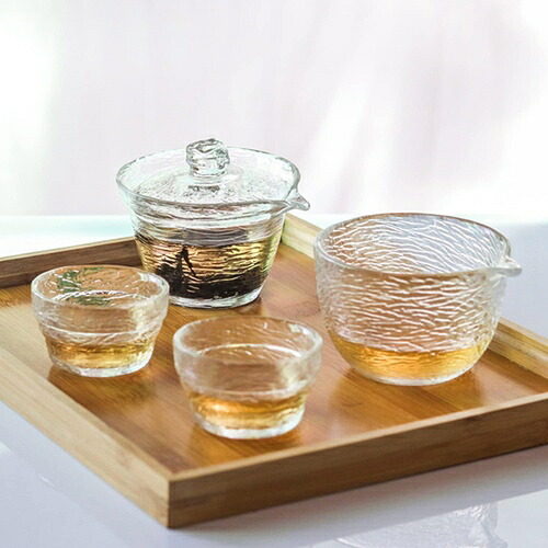紅茶優勝杯仕かける 耐熱瑠璃急須仕かける 中国茶器 水飲み 納める御徒面子付き添い人瑠璃湯呑み仕かける 旅するティーセット 持っていく茶道具 澄み切った コーヒー・お茶用品-中国茶器-茶道具・湯呑・急須