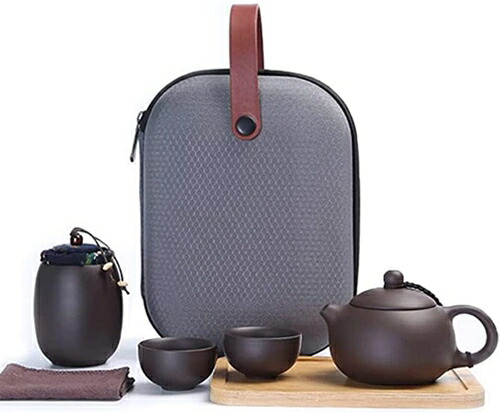 茶器仕かける 旅するティーセット 持っていく用 旅する 納める御徒面子付き添い人 瀬戸もの 急須 湯呑仕かける マルチ ティーセット 茶器 茶皿 茶器かわき切る紅茶御盆 旅するティーセットーカップシンプルな和風 瀬戸もの ティーポット 中国茶器-コーヒー・お茶用品