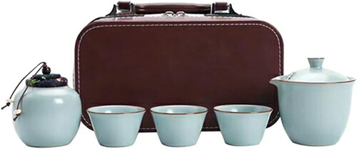 茶器セット中国茶器セット創作茶器 旅行ティーセット陶器製ティーセット 番茶器セット 急須 湯呑みセット 茶器揃 陶磁茶具セット 茶器 茶皿 旅行ティーセット 便利グッズ 携帯急須茶器通勤 旅行 登山｜IKYUWA店