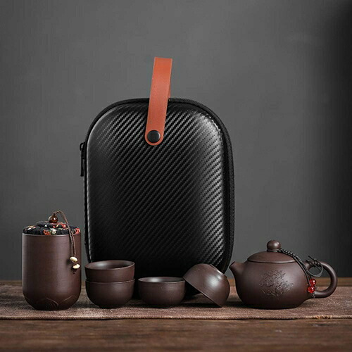 陶芸ティーセット 瀬戸もの 茶器仕かける ティーポットティーカップ 急須 茶こし 旅する お出かけ用 納める御徒面子付き添い人 和風急須 煎茶碗 キッチン用品・食器・調理器具-茶道具・湯呑・急須