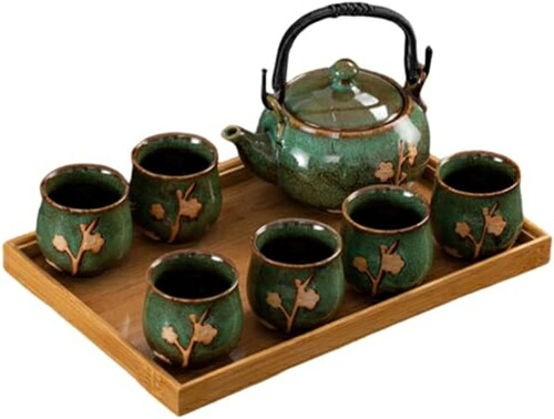 茶器仕かける 急須 湯呑仕かける マルチ ティーセット 茶具仕かける 茶器 茶皿 茶道 和風 古典派音楽瀬戸もの茶具 8点仕かける 差し上げ物 格好のいい (C) キッチン用品・食器・調理器具-茶道具・湯呑・急須