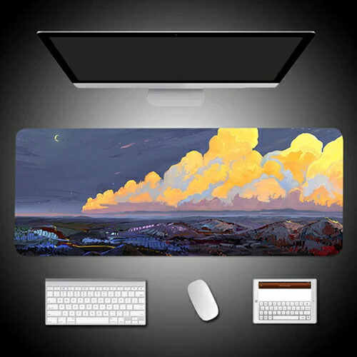 大型 ゲーミング マウスパッド 大型マウスパッド 370*250*3mm オールシーズン 夏 冬 デスクマット ゲーミングマウスパッド キーボードパッド 防水 滑り止め 耐久性 おしゃれ マウス用パッ