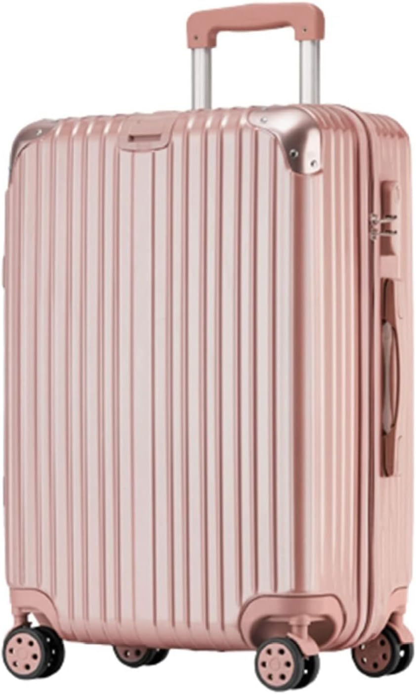 スーツケース キャリーケース 45L 大容量 キャリーバッグ ファスナー式 超軽量 大型 耐衝撃 静音 ダブルキャスター 360度回転 ビジネス 出張 旅行 ピンク Mサイズ（3-5泊）