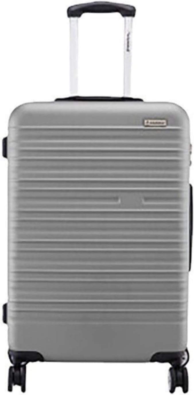 スーツケース キャリーケース 60L キャリーバッグ TSAローク搭載 ファスナー式 大容量 超軽量 大型 耐衝撃 静音 ダブルキャスター 360度回転 ビジネス 出張 旅行 シルバー Lサイズ（6-