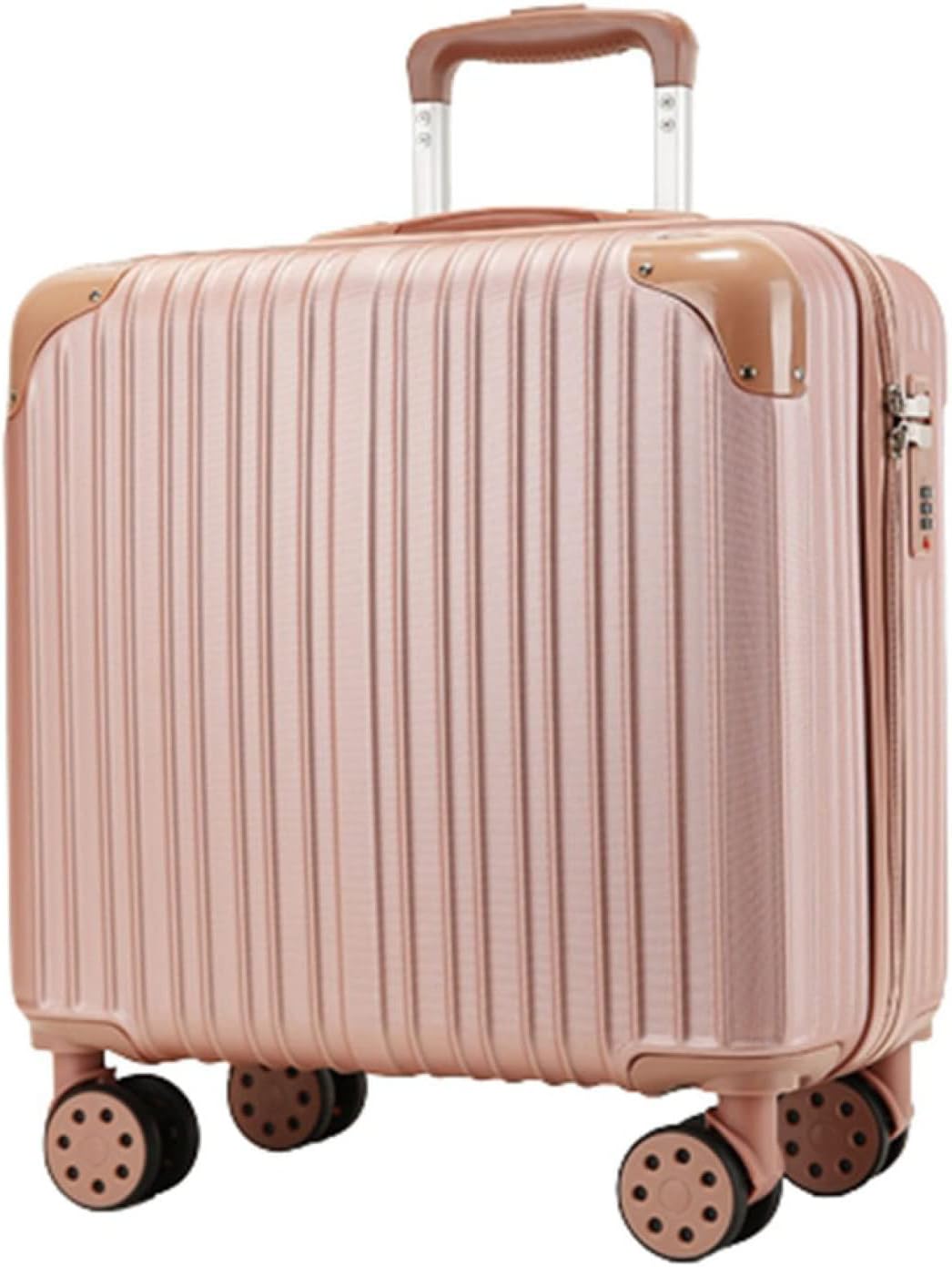 スーツケース キャリーケース 機内持ち込み 30L キャリーバッグ ファスナー式 超軽量 小型 耐衝撃 静音 ダブルキャスター 360度回転 人気 ビジネス 旅行 出張 ピンク SSサイズ（1-2泊）｜IKYUWA店