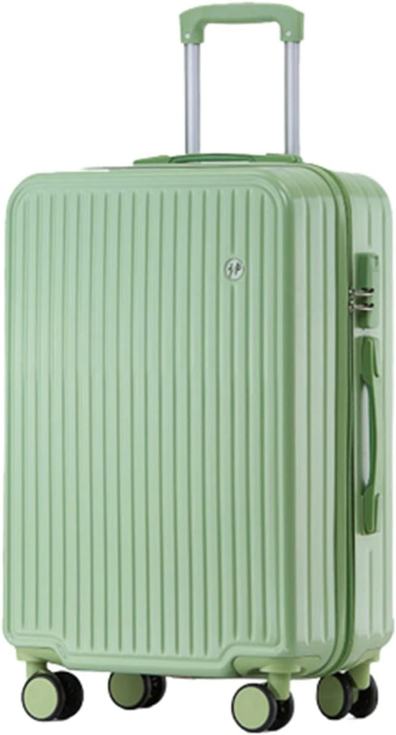 スーツケース キャリーケース 60L キャリーバッグ 大容量 ファスナー式 超軽量 大型 耐衝撃 静音 ダブルキャスター 360度回転 ビジネス 出張 旅行 グリーン Lサイズ（6-8泊）