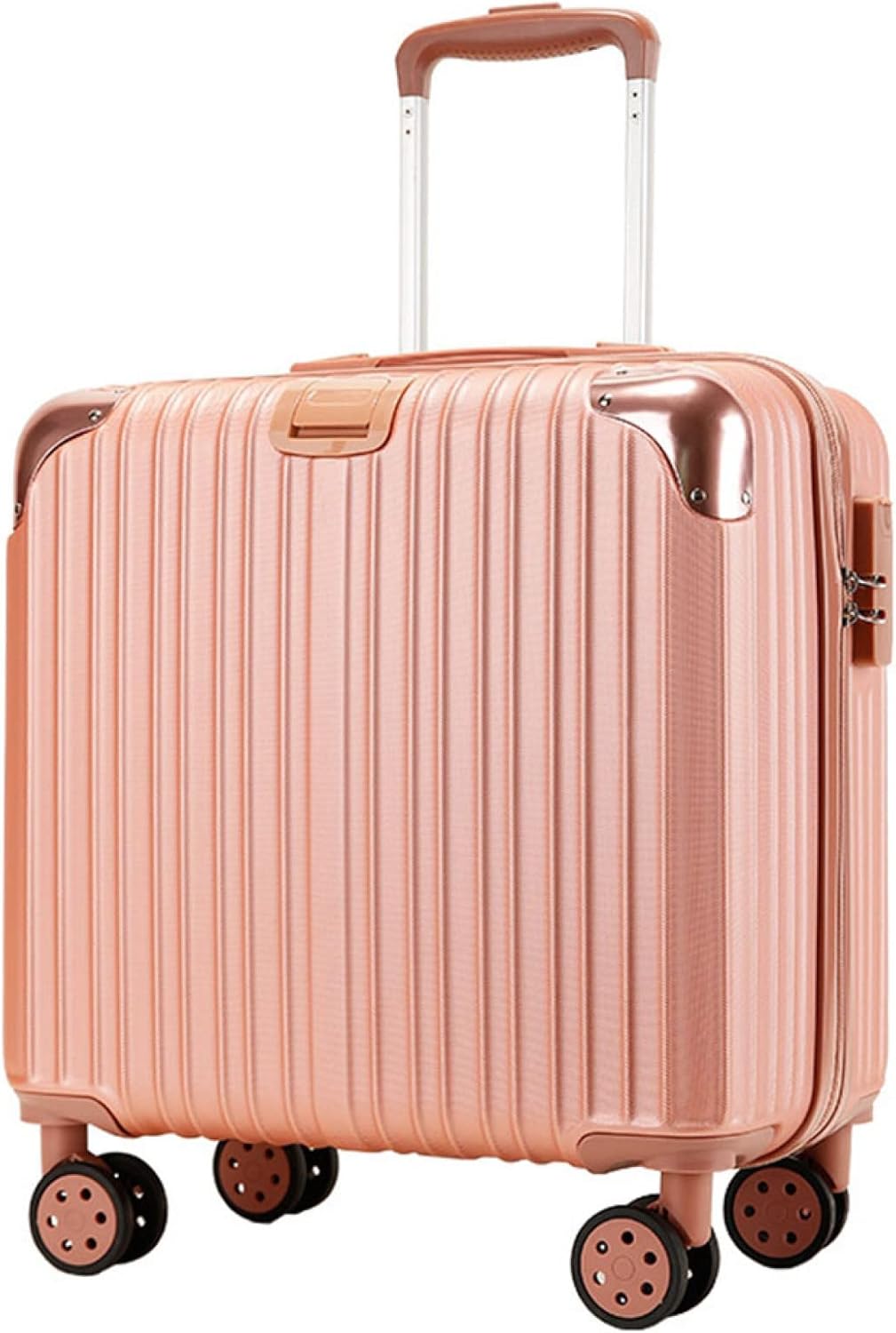 スーツケース キャリーケース 機内持ち込み 30L キャリーバッグ ファスナー式 超軽量 小型 耐衝撃 人気 静音 ダブルキャスター 360度回転 ビジネス 旅行 出張 ピンク SSサイズ（1-2泊）