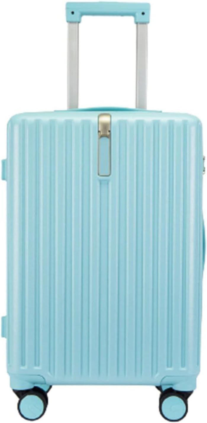 スーツケース キャリーケース 45L キャリーバッグ TSAロック搭載 ファスナー式 超軽量 大型 耐衝撃 静音 ダブルキャスター 360度回転 人気 おしゃれ ビジネス 出張旅行 ブルー Mサイズ(|IKYUWA店