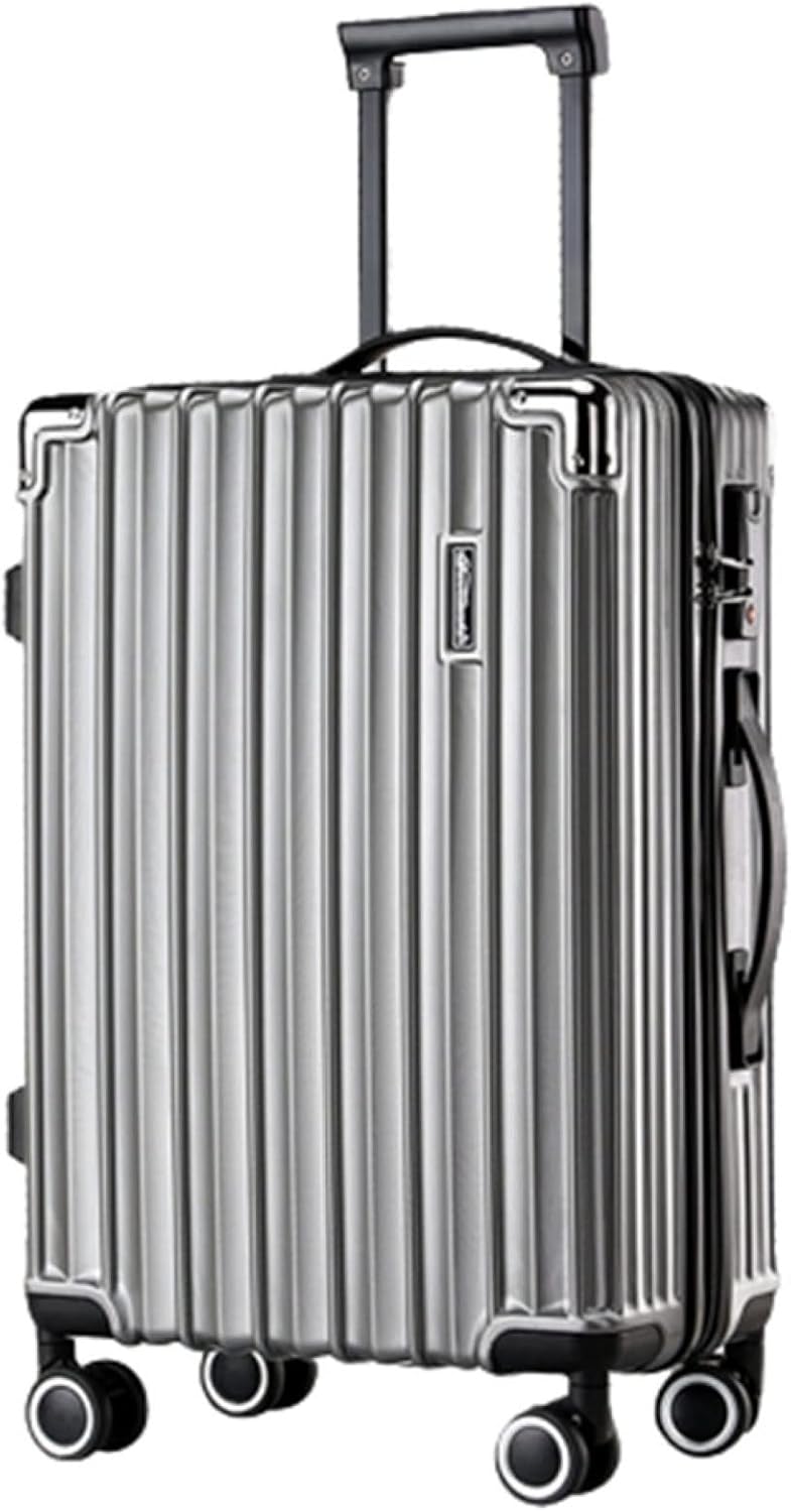 スーツケース キャリーケース 65L キャリーバッグ ファスナー式 超軽量 大容量 大型 耐衝撃 静音 ダブルキャスター 360度回転 ビジネス 旅行 出張 グレー Lサイズ（6-8泊）｜IKYUWA店