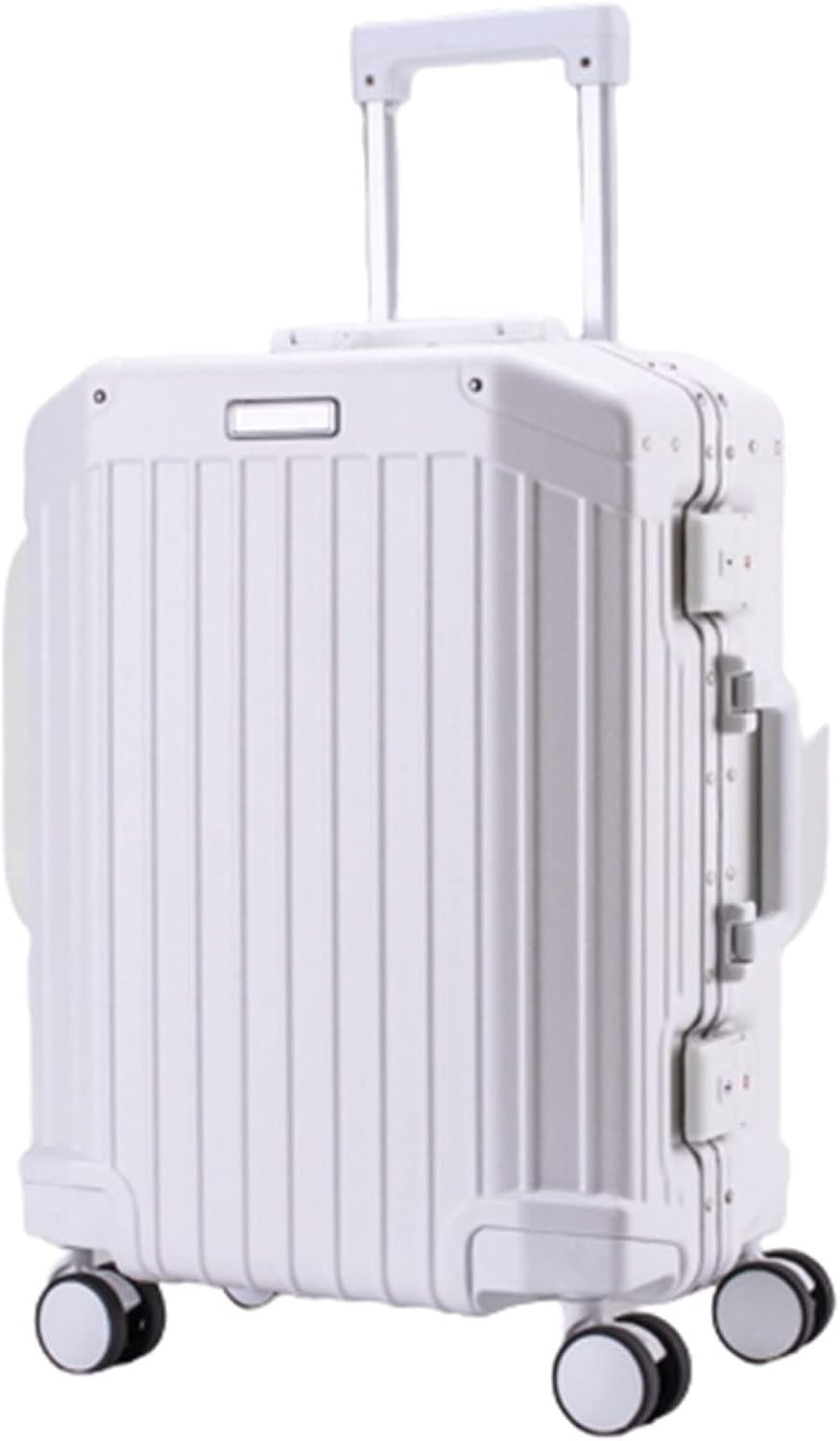 スーツケース キャリーケース 60L キャリーバッグ TSAロック搭載 アルミフレーム 超軽量 大型 耐衝撃 静音 ダブルキャスター 360度回転 おしゃれ ビジネス 旅行出張 ホワイト Lサイズ（6