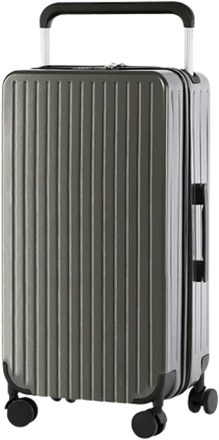 スーツケース キャリーケース 60L キャリーバッグ TSAローク搭載 ファスナー式 超軽量 大型 耐衝撃 人気 静音 ダブルキャスター 360度回転 ビジネス 出張 旅行 グレー Lサイズ(6-8泊