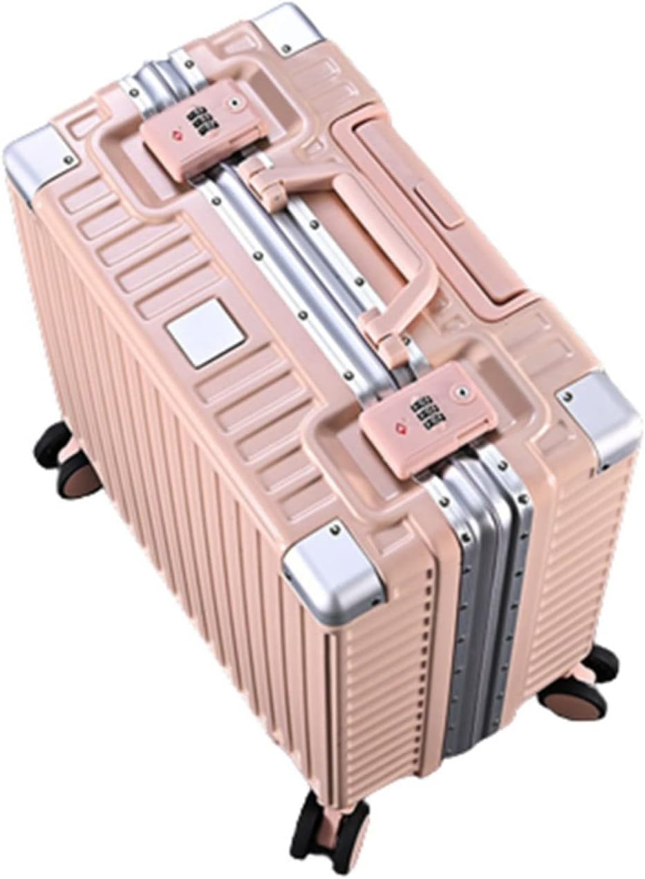 スーツケース キャリーケース 機内持ち込み 35L キャリーバッグ TSAローク搭載 アルミフレーム 超軽量 小型 耐衝撃 人気 静音ダブルキャスター 360度回転 ビジネス 旅行出張 入院 ピンク