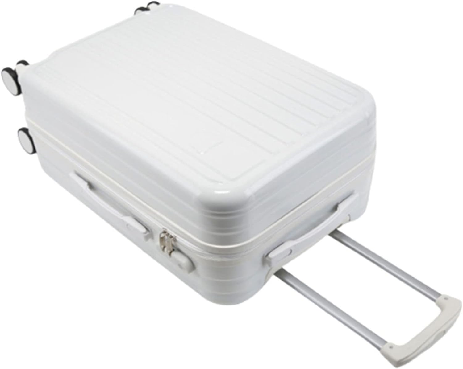 スーツケース キャリーケース 機内持ち込み 35L キャリーバッグ ファスナー式 超軽量 小型 耐衝撃 人気 静音ダブルキャスター 360度回転 ビジネス 入院 旅行 出張 ホワイト Sサイズ（1-3