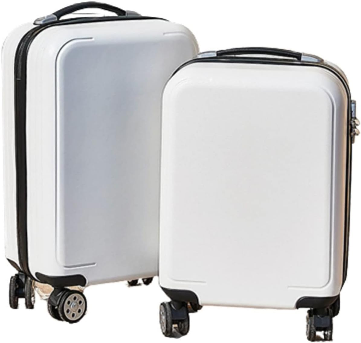 スーツケース キャリーケース キャリーバッグ 30L 機内持ち込み ファスナー式 超軽量 小型 耐衝撃 静音 ダブルキャスター 360度回転 旅行 ビジネス 出張 ホワイト SSサイズ（1-2泊）