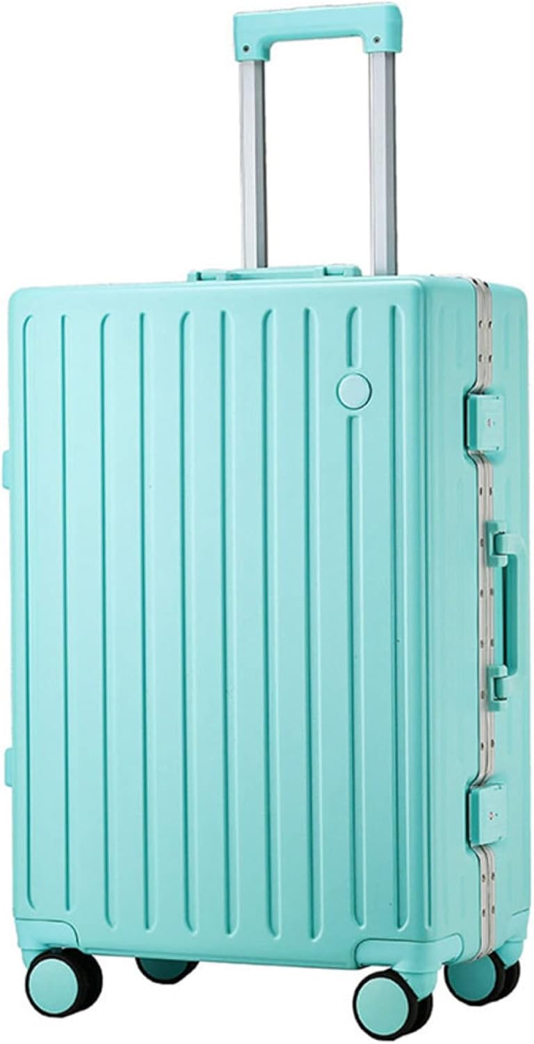 スーツケース キャリーケース 50L キャリーバッグ TSAローク搭載 アルミフレーム 超軽量 大型 耐衝撃 防水 静音 ダブルキャスター 360度回転 旅行 ビジネス 出張 グリーン Mサイズ（3-
