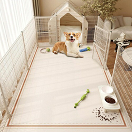 ペットマット トイレ下敷きマット フローリングカーペット 洗える 猫 犬 ペット用 防水マット 速乾 すべり止め 防臭防カビ 防音保温 大判サイズ フリーカット 大型犬用 ケージ用 可愛い 柄j 12
