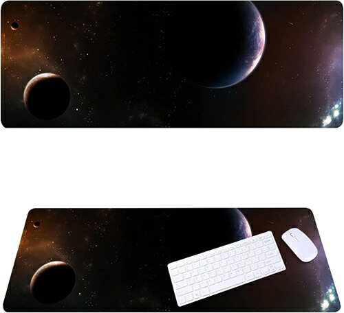 布製マウスパッド 1000*500mm デスクマット カラー 書きやすい 大型ゲーミングマウスパッド 星空柄 光学式マウス対策 写真 おしゃれ 防水 キーボードパッド 机の表面の保 耐久性が良い 滑り