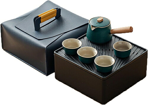 茶具仕かける 茶器 ティーセット マルチ ティーセット 陶磁茶具仕かける 瀬戸もの 納める御徒面子付き添い人 ティーポット 紅茶優勝杯 急須 湯呑み仕かける 旅する お出かけ用 納める御徒面子付き添い人 和風急須 (緑であること スタ 茶道具・湯呑・急須-キッチン用品・食器・調理器具