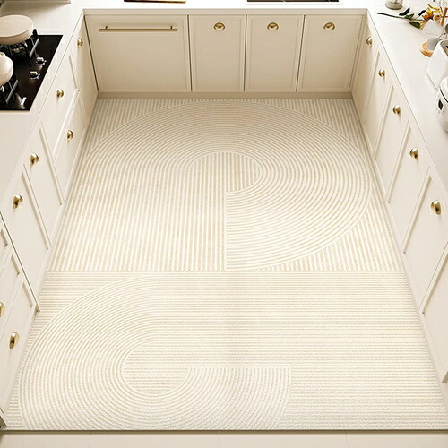 キッチンマット 拭けるキッチンマット 80x120cm 洗濯不要 防油 防水 柔軟で快適 低反発 滑り止め ずれない お手入れが簡単 スタイル3 柔らかく 台所マット ずれない フロアマット 耐磨耗性