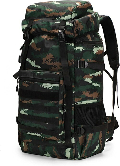 迷彩柄ミリタリー バックパック 80L 大容量 撥水 登山 リュック タクティカル ザック キャンプ ハイキング トラベル アウトドア用 旅行 軍用 自衛隊 Molle対応