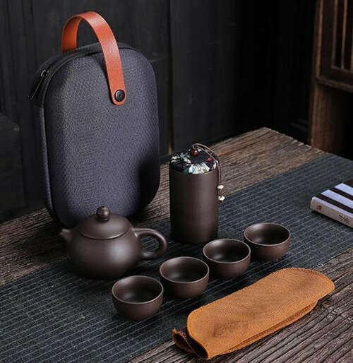 ティーセット 急須 茶器仕かける 湯呑み仕かける 瀬戸もの ティーポットティーカップ 中国茶仕かける 茶器揃 納める御徒面子付き添い人 茶こし 旅する お出かけ用 旅するティーセットーカップシンプルな和風 お茶道具 和風急須 コーヒー・お茶用品-中国茶器
