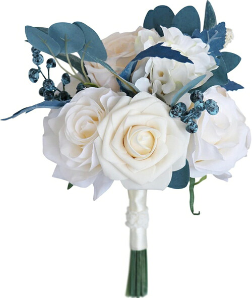 ウエディングブーケ 花嫁ブーケ ブライダルブーケ 薔薇 ブーケトス 造花 枯れない花 アートフラワー 花束 欧米風 挙式 ブライダル お祝い シルク 自宅 アウトドア 撮影道具 世話不要 北欧風 ギフ