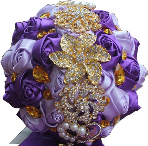 ウエディングブーケ 花嫁ブーケ ビジュー リボン シルク ラウンドブーケ 枯れない花 ブーケトス 造花 アートフラワー 花束 欧米風 挙式 ブライダル お祝い 美術館 撮影道具 世話不要 手作り プレ