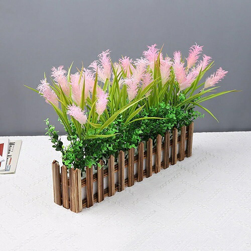 木柵 枯れない花 造花セット 鉢植え 本物そっくり 水やり不要 光触媒 長持ち 北欧 田園風 インテリア 喫茶店 お祝い 部屋飾り 美術館 造花芸術 開店祝い 撮影用小物 人工観葉植物 絹花