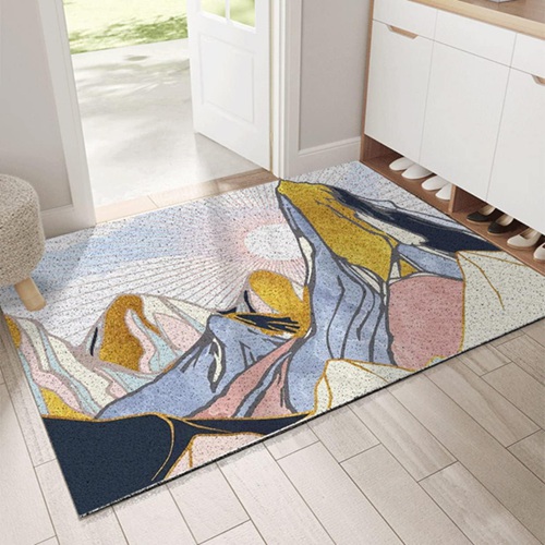 泥落とし マット 玄関マット 滑り止め 45*75cm ドアマット キッチン フロア 床 カーペット 屋内 屋外 業務用 防音 オフィス 家庭用 北欧 洗える ウェルカムマット 玄関ラグ 大きいサイズ