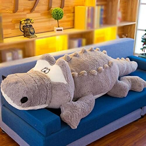 ぬいぐるみ ワニ 鰐 100cm 特大わに抱き枕 230cm 動物玩具 ふわふわぬいぐるみ グレー プレゼント お祝い 抱き枕 鰐 超長抱き枕 洗える 鰐ぬいぐるみ リラックス 添い寝 ふわふわ かわ