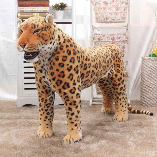 ぬいぐるみ ヒョウ 巨大 縫い包み 抱き枕 おもちゃ 抱きまくら 75*110cm 立ち姿 リアルアニマルファミリー 動物 お人形 ビッグサイズ やわらか 撮影小物 インテリア 敬老の日 還暦祝い 知