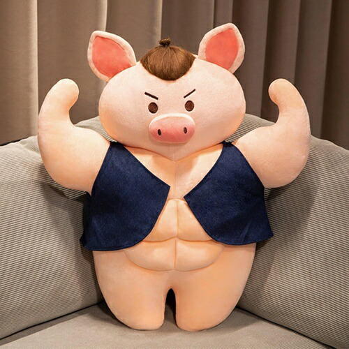 ぬいぐるみ 筋肉 豚 大きいぶた 縫い包み 抱き枕 おもちゃ 抱きまくら 玩具 70cm 腰当て 低反発 動物 ユニーク ふわふわ ねむねむ 寝かしつけ おもしろい ストレス解消 ベビー 子供用 バー 8,319円