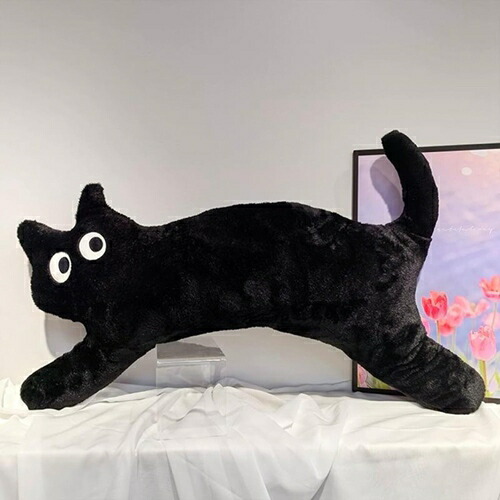 ねこぬいぐるみ 猫縫い包み ロング 眠り枕 抱き枕 立ち姿 寝かしつけ 添い寝枕 抱き枕 頭も支える 可愛いぬいぐるみ 柔らか 癒し系 ふわふわ 高弾力 1m 入学 誕生日 クリスマス サプライズ ギ
