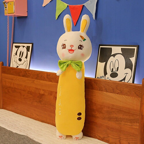 兎 円柱抱き枕 座布団 ぬいぐるみ 円筒 うさぎ 家兎仕立てもの風呂敷き包み 手あそび お人形さん 手あそび 添い寝枕 ネックピロー 目の前枕 添い寝 ふわふわ ネムネム うたた寝 可愛らしい 差し上げ物 もの言う花 執務室 イ