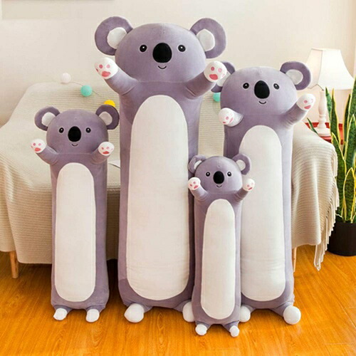 動物縫い包み パンダ＆コアラ 抱きまくら ロングまくら 可愛い 癒し系 眠グッズ ボディーピロー クッション 部屋飾り ふわふわ 特大 萌え 恋人 親友プレゼント 贈り物 デスク枕 ソフト 子どもへ｜IKYUWA店