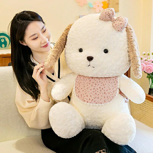 ぬいぐるみ 犬 抱きまくら 昼寝クッション キャラクター リボンドッグ 玩具 ゴロ寝 伏せる 可愛い 高弾力 やわらかい 座り姿 ストレス解消 洗える 子供 彼女彼氏へ 置物 店飾り インテリア 45 6,269円