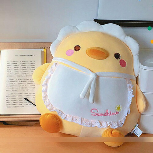 ひよこ ぬいぐるみ だきまくら ままごと 40cm 可愛い おもちゃ エプロン着 可愛い 萌え萌え ふわふわ 柔らかい 座り姿 癒し系 寝まくら ギフト ベッドルーム 居眠り お見舞い クリスマスプレ