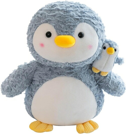 ぬいぐるみ ペンギン 親子 抱き枕 可愛い もこもこ 柔らかい リアル 動物 ペンギン縫いぐるみ 抱きまくら ふわふわ 店飾り インテリア 誕生日 ギフト お祝い クリスマスプレゼント