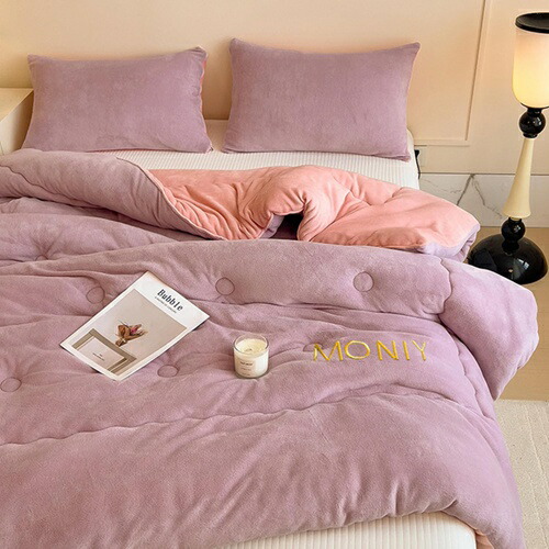 掛けふとん シープボア 厚手 毛布と掛け布団両用タイプ 180x220cm厚冬-?重4kg 冬用 シングル ダブル ボア布団 掛けぶとん 防寒 保温性 吸湿 洗える 高密度 安眠 ストレス解消 北欧風