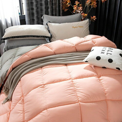 掛けふとん ホテル仕様 キルティング 無地 シングル ダブル 厚手 2WAY 200x230cm 2kg 秋冬用 肌かけ 寝具 防寒 保温性高い 静電気対策 防臭 洗える 軽量 毛玉なし 北欧 掛け心｜IKYUWA店