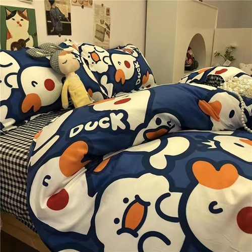 掛けふとんカバー 寝具4点セット セミダブル ベッドカバー 四季通用 洗い替え 柔らかい ポリエステル 洋式・和式兼用 優しい肌触り 防ダニ加工 摩擦耐久性 型崩れ防止 高密度生地 ふとんが入れやすい|IKYUWA店