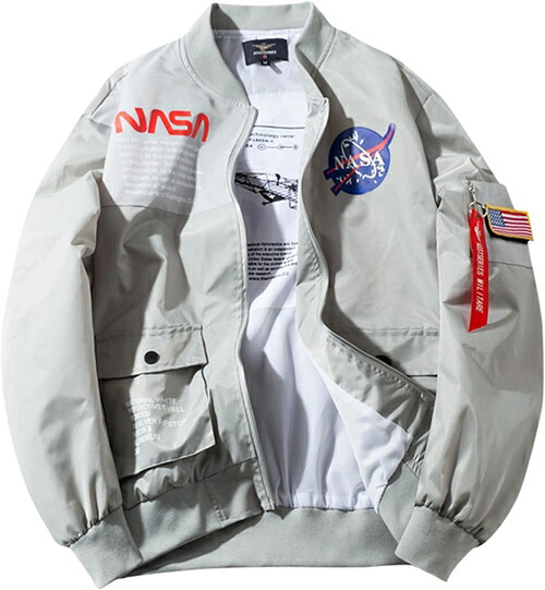 エムエーワンジャケット メンズ フライジャケット MA-1ジャケット 大きいサイズ アメカジ おしゃれ NASA 英字柄 プリント カップル ゆったり 防水 春秋冬 カジュアル 防風 防寒 ジャンパー